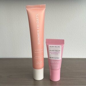Summer Fridays Lip Butter Balm + Mini Glow Recipe Glass Balm Set